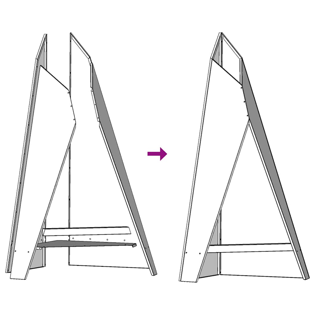 Feuerstelle Schwarz 58 x 40 x 100 cm Stahl