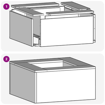 Feuerstelle Schwarz 80 x 80 x 40 cm Stahl