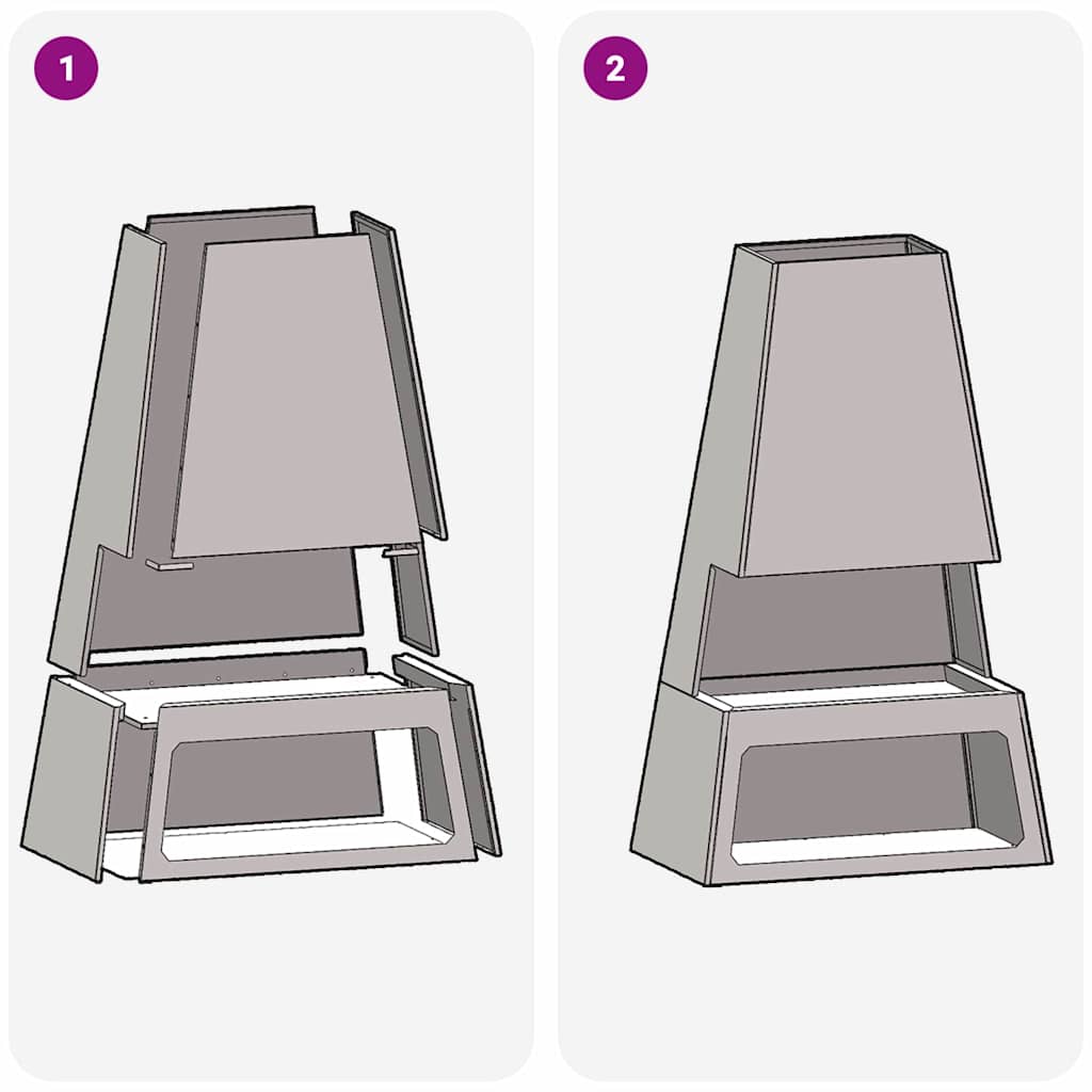 Feuerstelle Schwarz 60 x 35 x 100 cm Stahl