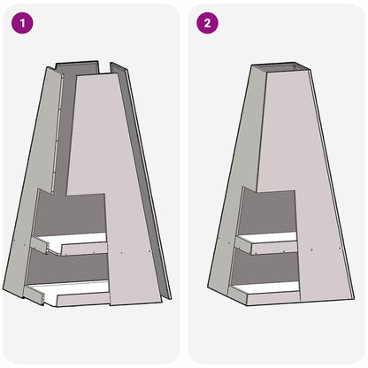 Feuerstelle Schwarz 50 x 50 x 100 cm Stahl