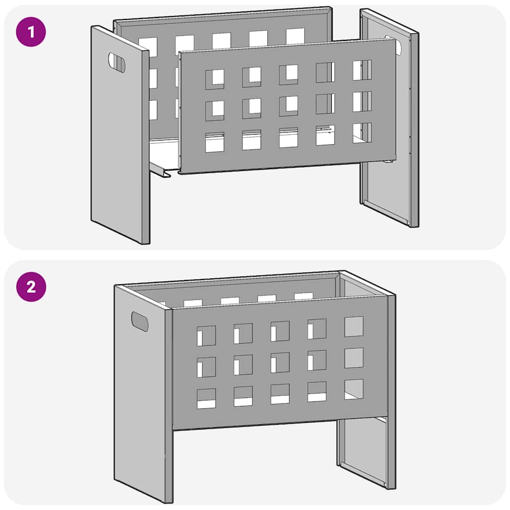 Feuerstelle Schwarz 50 x 30 x 40 cm Stahl