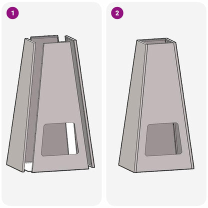 Feuerstelle Schwarz 50 x 35 x 100 cm Stahl