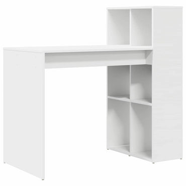 Schreibtisch mit Regal Weiß 108 x 55 x 103.5 cm Holzwerkstoff