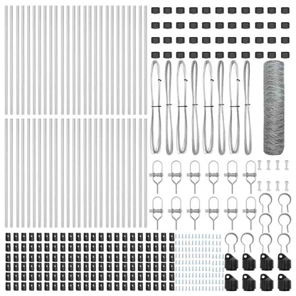 Zaunpfosten Silber 100 x 0,8 m (36 mm Maschenweite) Stahl
