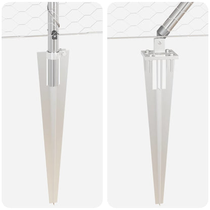 Zaunpfosten Silber 100 x 0,4 m (25 mm Netz) Stahl