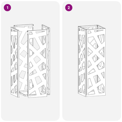 Sonnenschirmhalter mit Speicher Rosa 15,5 x 15,5 x 49 cm Metall
