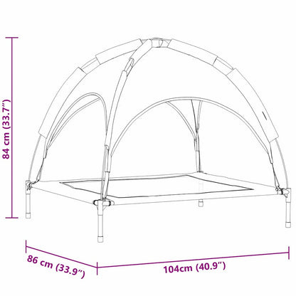 Hundebett Braun 104 x 86 x 84,5 cm Stahl