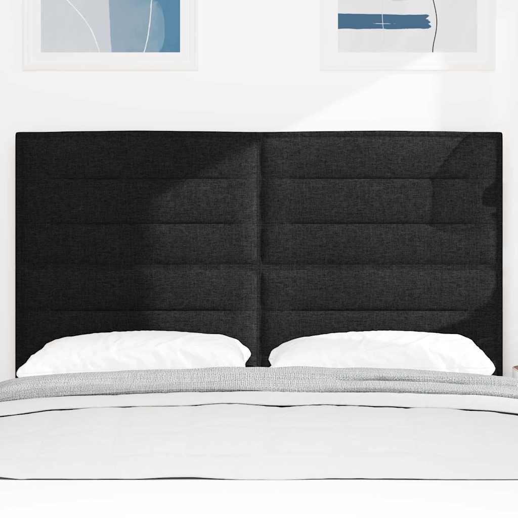 Kopfteil Schwarz 144 cm Stoff