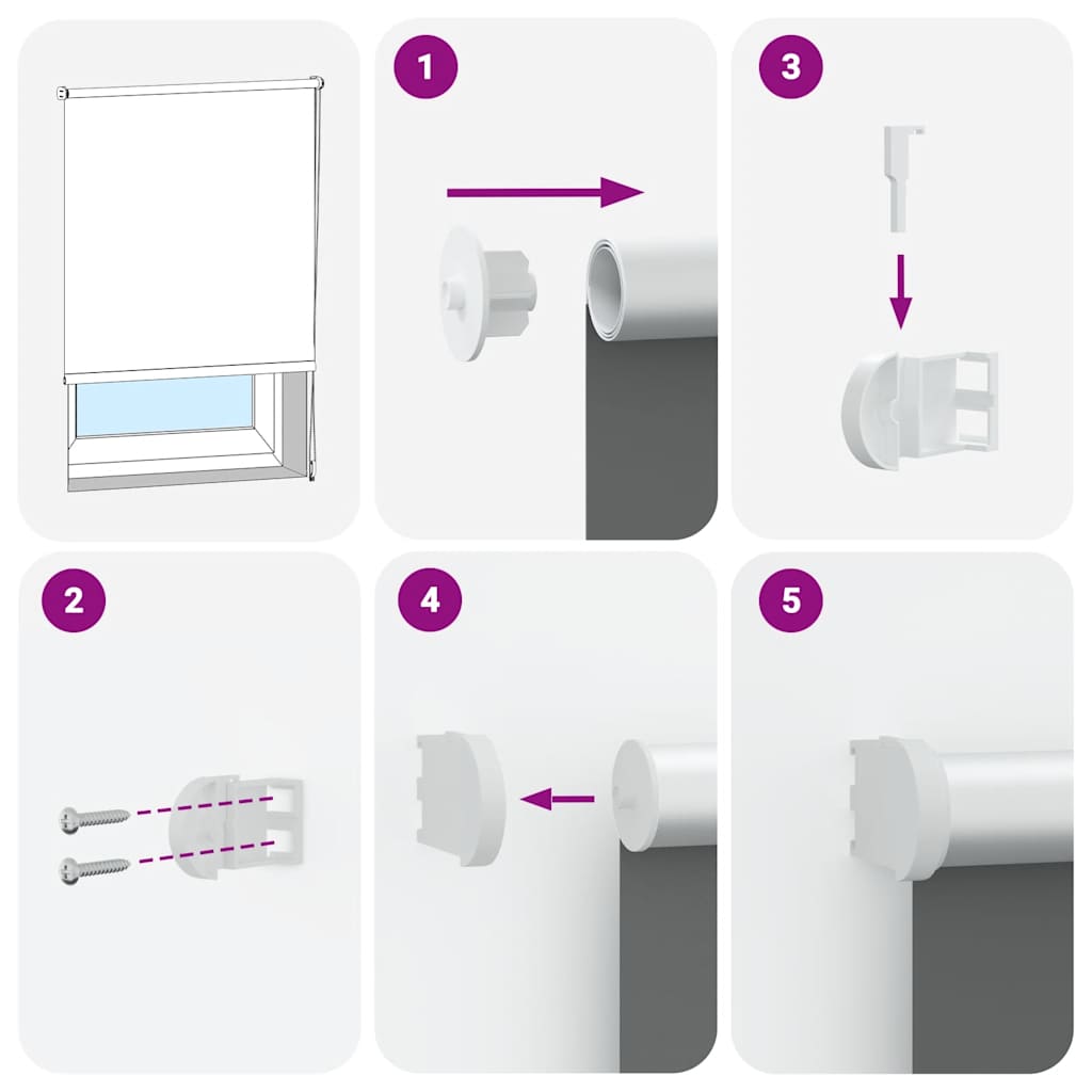 Verdunkelungsrollo Schwarz 140x210 cm Stoffbreite 136,6 cm