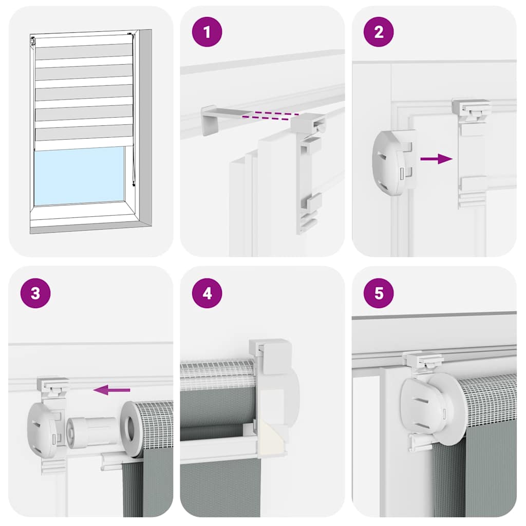 Doppelrollo Braun 165x230 cm Stoffbreite 160,9 cm Polyester