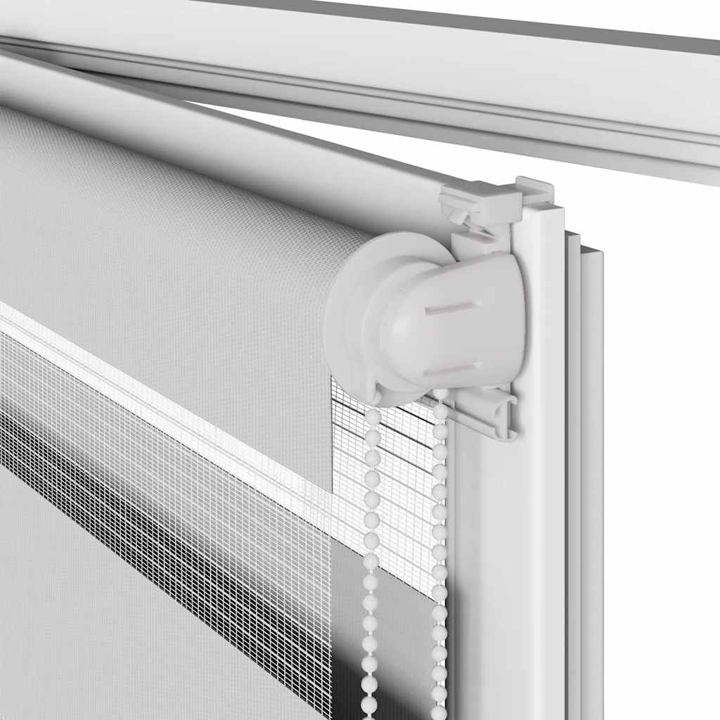 Doppelrollo Hellgrau 165x100 cm Stoffbreite 160,9 cm Polyester