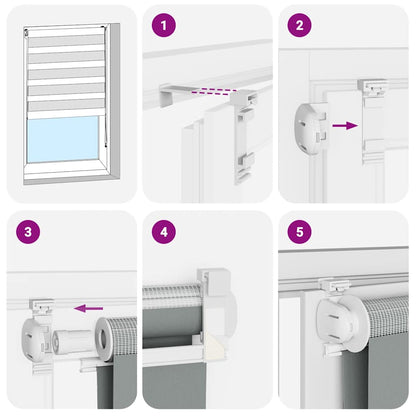 Doppelrollo Marmorbeige 105x230cm Stoffbreite 100,9 cm Polyester
