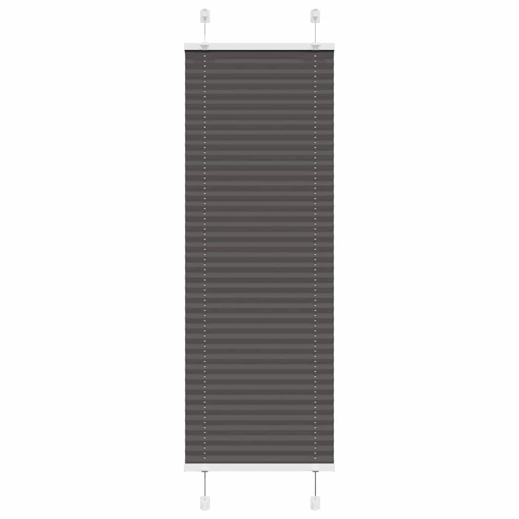 Plissee Schwarz 50x150 cm Stoffbreite 49,4 cm Polyester