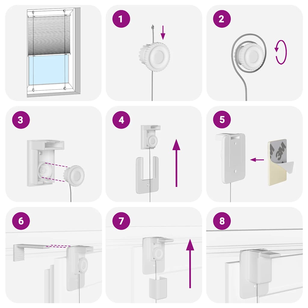 Plissee Schwarz 50x150 cm Stoffbreite 49,4 cm Polyester