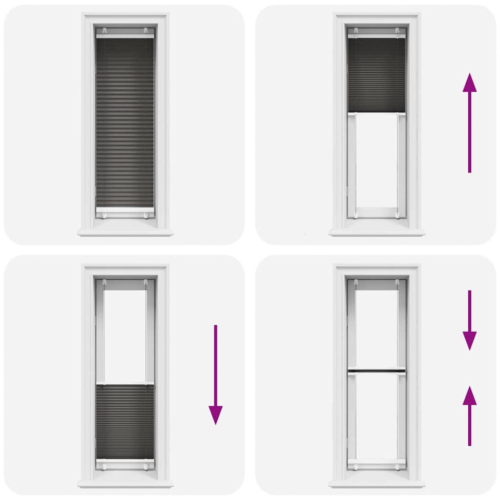 Plissee Schwarz 50x150 cm Stoffbreite 49,4 cm Polyester