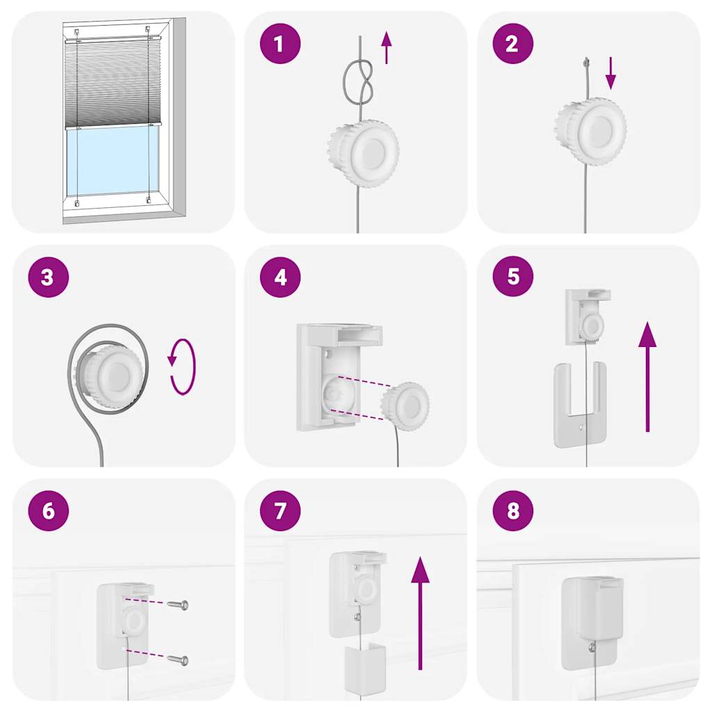 Plissee Blau 105x100 cm Stoffbreite 104,4 cm Polyester