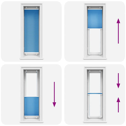 Plissee Blau 50x150 cm Stoffbreite 49,4 cm Polyester