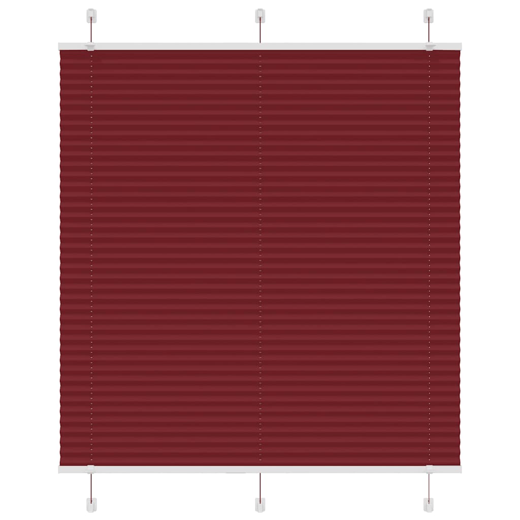 Plissee Bordeauxrot 120x100 cm Stoffbreite 119,4 cm Polyester