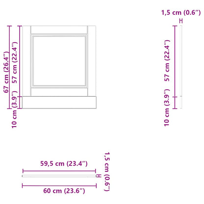 Geschirrspülerblende Porto Hochglanz-Weiß 60x1,5x67 cm