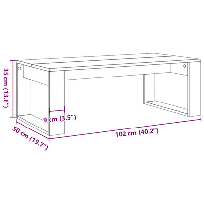 Couchtisch Artisan-Eiche 102x50x35 cm Holzwerkstoff