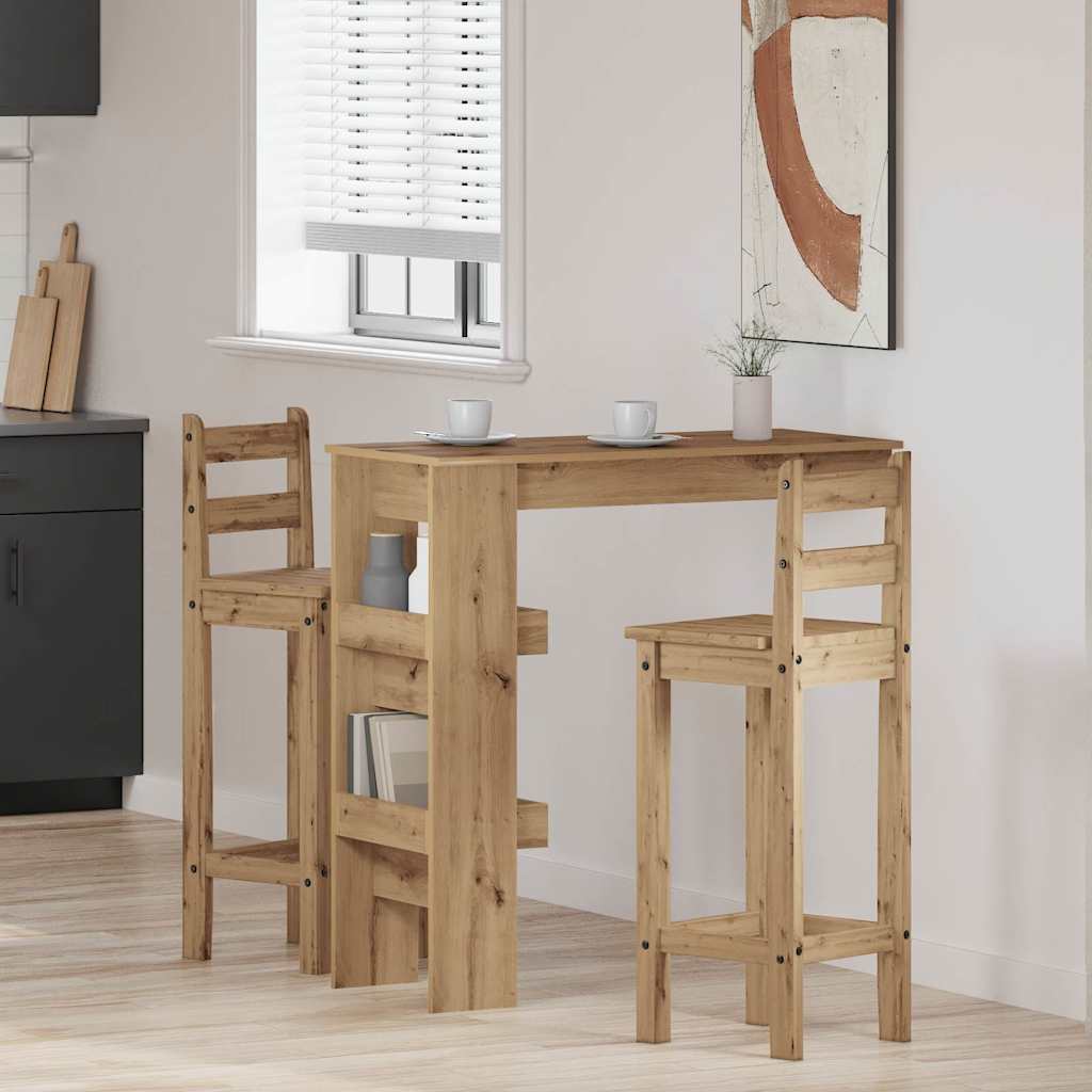 Wand-Bartisch Artisan-Eiche 102x45x103,5 cm Holzwerkstoff