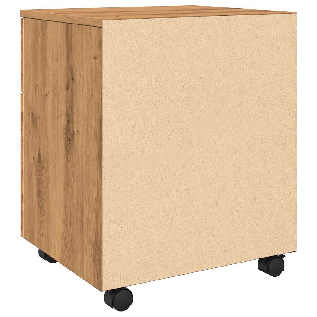 Mobiler Aktenschrank mit Rollen Artisan Eichen-Optik 45x38x54cm