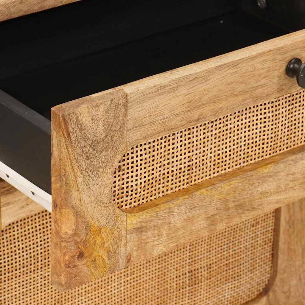 Nachttisch Natur 50 x 33 x 60 cm Massivholz Mango