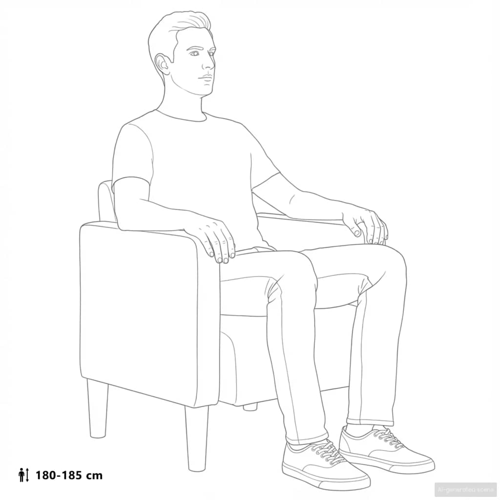 Sessel mit Armlehnen Blau 54 cm Cordstoff