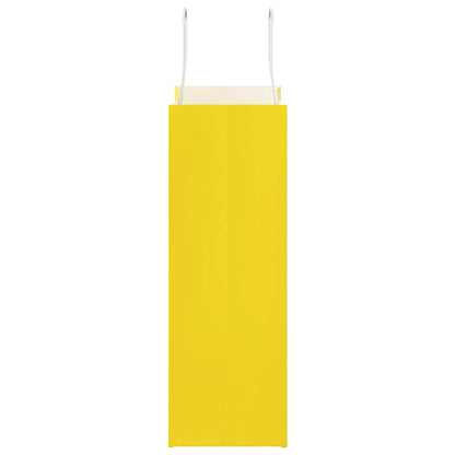 Papiertragetaschen 250 Stk. mit Henkeln Gelb 21x11x31 cm
