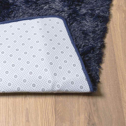Teppich Shaggy Hochflor NAVARRA Marineblau 80x150 cm Polyester