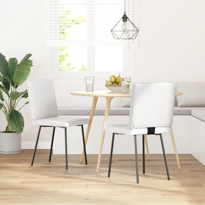 Esszimmerstühle 2 Stk. Weiß Kunstleder