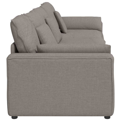 Modulares Sofa mit Kissen Taupe
