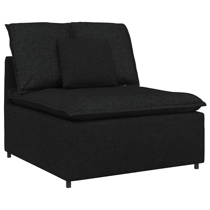 Modulares Sofa Mittelmodul mit Kissen Schwarz 100 cm