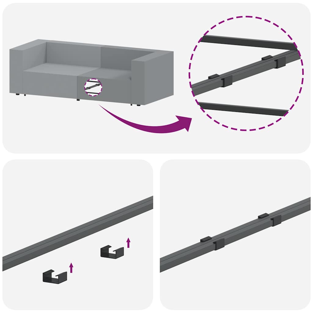 Modulares Sofa Eckmodul mit Kissen Dunkelgrau 100 cm