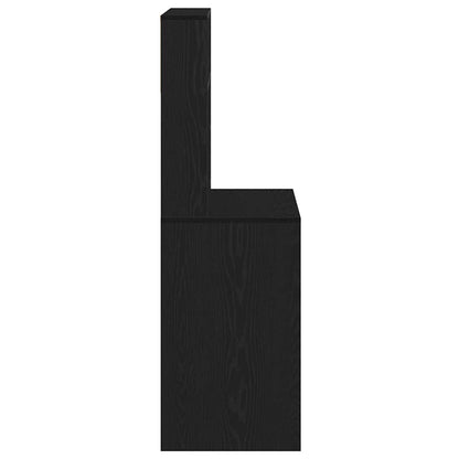 Schreibtisch mit Regal Schwarz 100x45x140 cm Holzwerkstoff