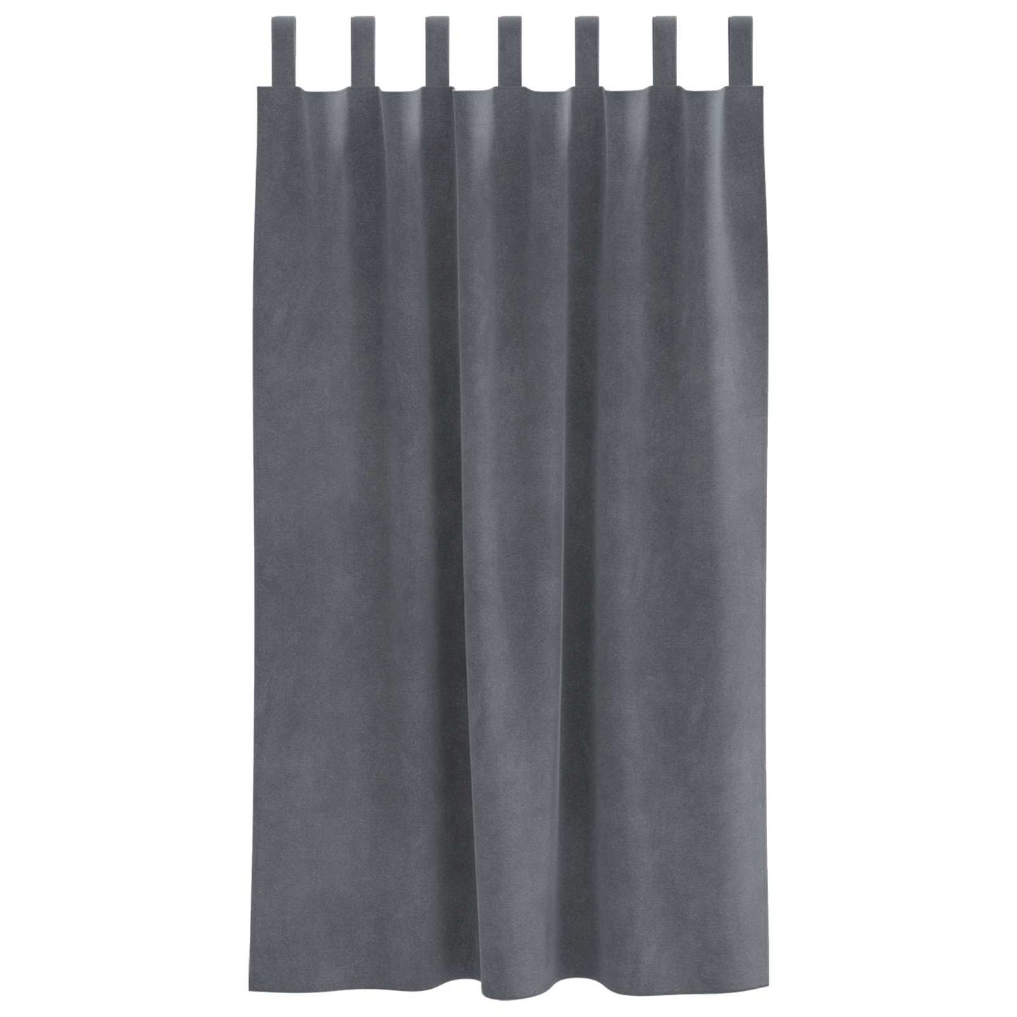 Verdunkelungsvorhänge 2 pcs Hellgrau 140 x 175 cm Samt
