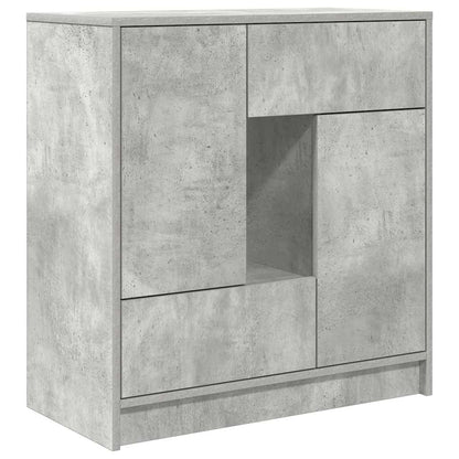 Sideboard mit Schubladen und Türen Betongrau 70,5x34x74,5 cm