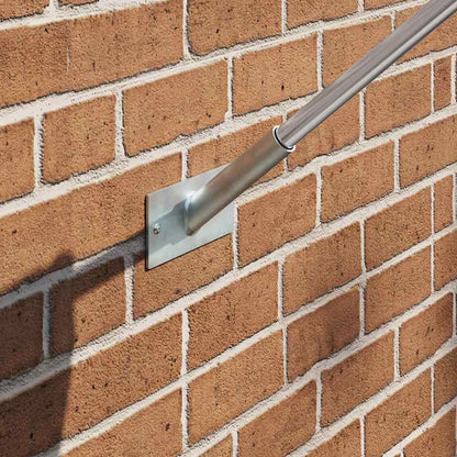 Fahnen Pole Holde Silber 13 x 6 x 0,2 cm Stahl