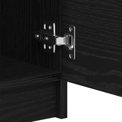 Sideboard Schwarz Eichen-Optik 60 x 30 x 70 cm Holzwerkstoff