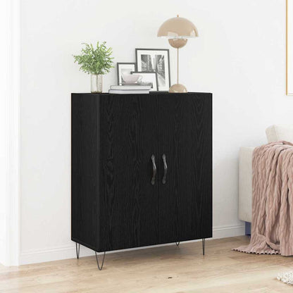 Sideboard Schwarz Eichen-Optik 69,5 x 34 x 90 cm Holzwerkstoff