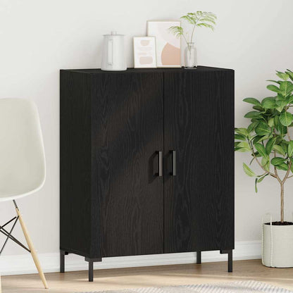 Sideboard Schwarz Eichen-Optik 69,5 x 34 x 90 cm Holzwerkstoff