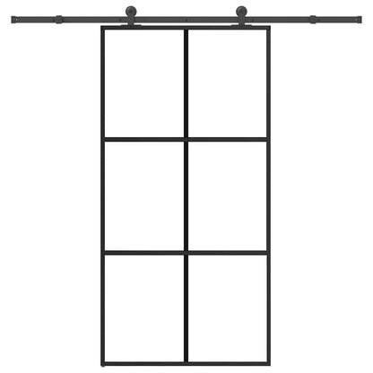 Schiebetür mit Beschlag 102x205 cm ESG-Glas & Aluminium