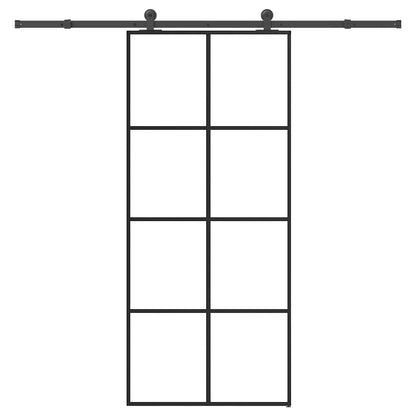 Schiebetür mit Beschlag 90x205 cm ESG-Glas & Aluminium