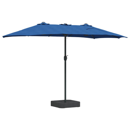 Garten-Sonnenschirm Azurblau 385 x 209 x 244 cm Polyester