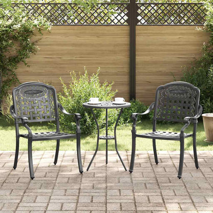 Gartenstuhl 2 pcs Schwarz 55 x 56,5 x 91cm Aluminium