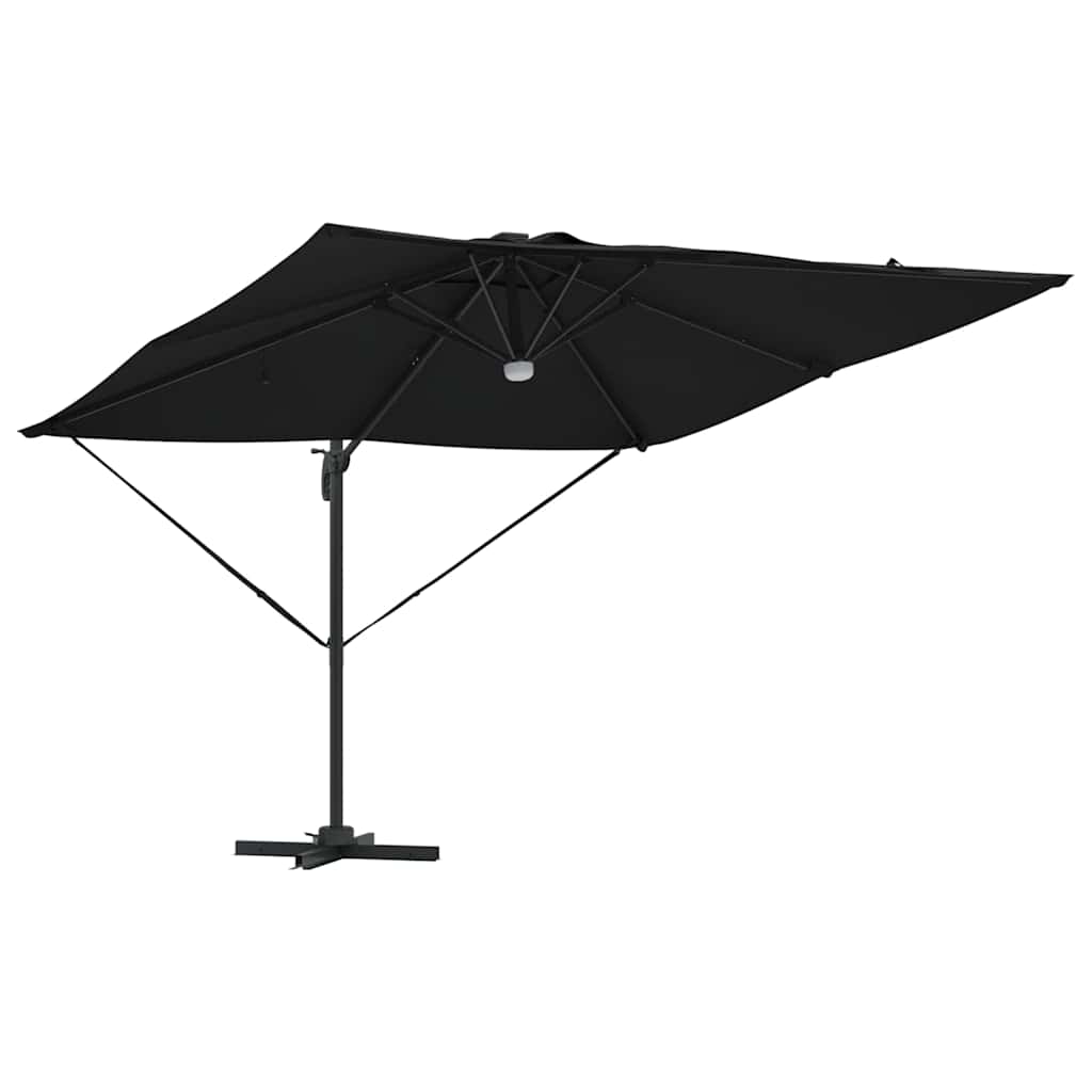 Roma Parasol Schwarz 286 x 284 x 270 cm Aluminium und Polyester