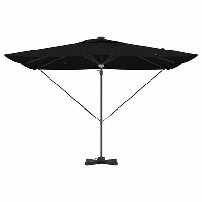 Roma Parasol Schwarz 286 x 284 x 270 cm Aluminium und Polyester