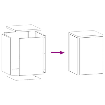 Pflanzenständer 2 pcs Olivgrün 24 x 24 x 35 cm Stahl