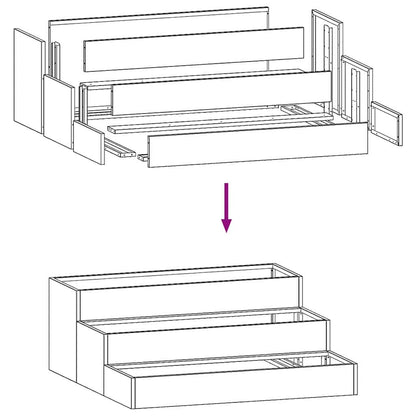 Garten-Pflanzgefäß Anthrazit 90 x 90 x 35 cm