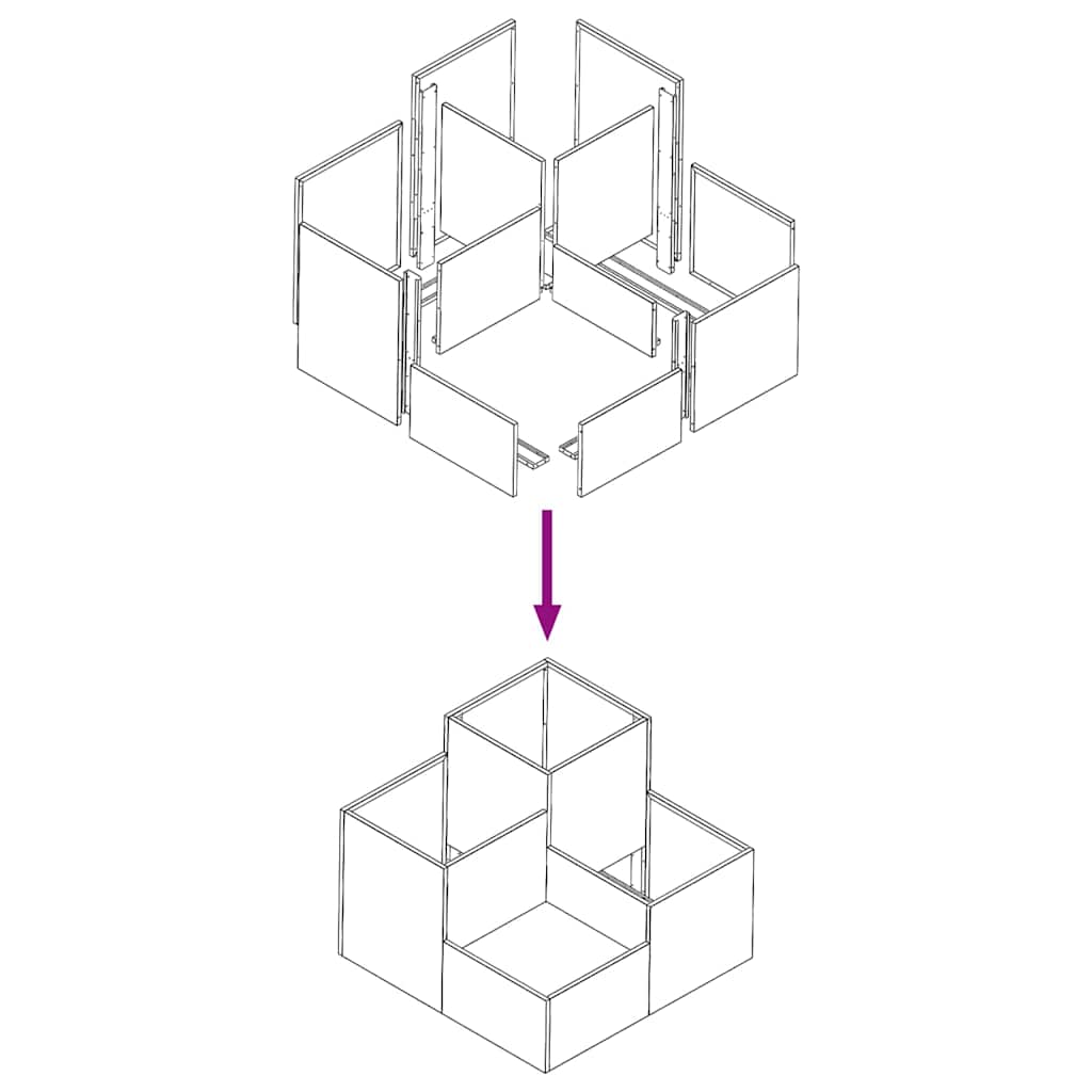 Gartenblumentopf Silber 80 x 80 x 60 cm Verzinkter Stahl